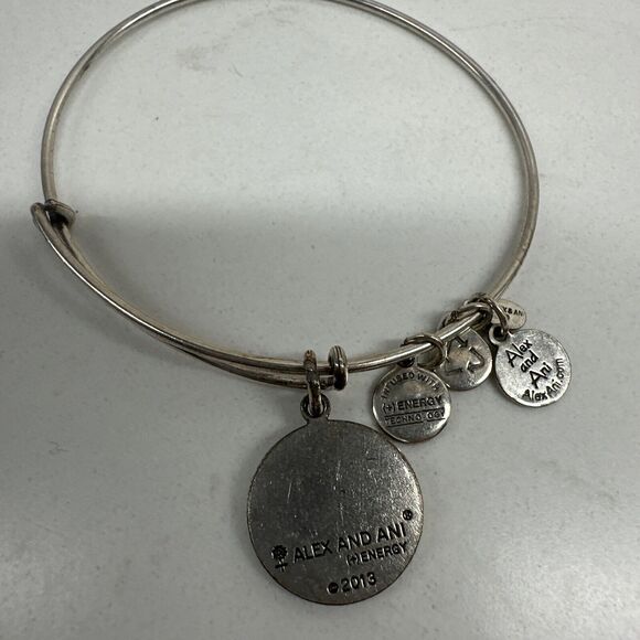 Alex and Ani Claddagh Queens Crown Charm Bracelet Silver Tone Adjustable - Picture 4 of 9